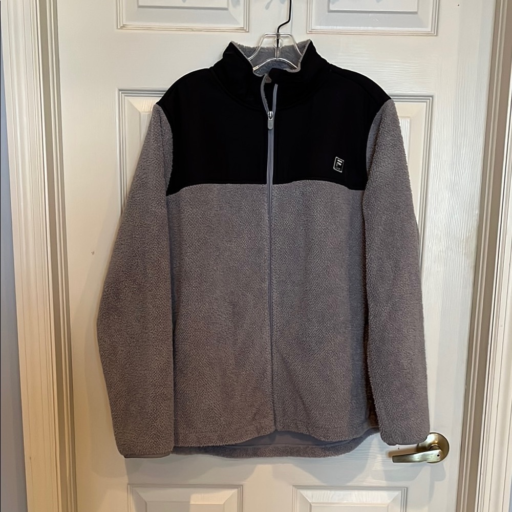 # Fila Sport 2X Black and Gray Fleece Jacket